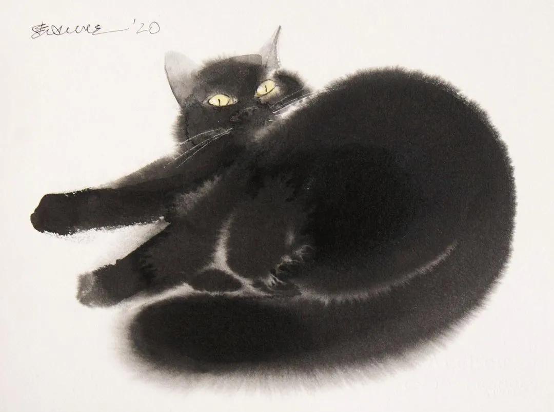 专画国画的老外,竟被10万人狂热追捧,看完作品立马佩服不已