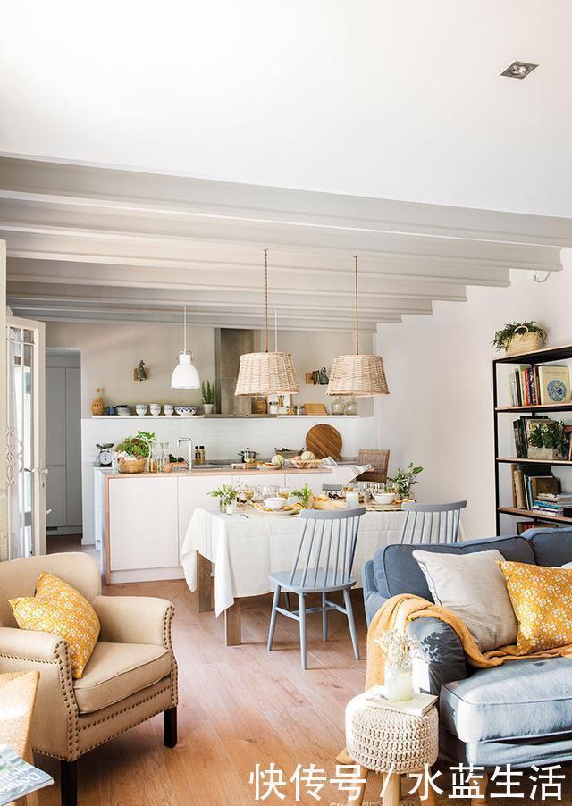 餐厅|我要有钱也买横厅户型,沙发不靠墙,餐厨一字排开,越看越高级