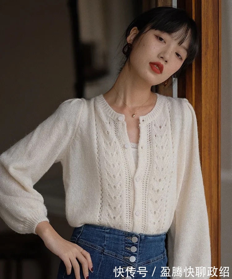 小开衫|看图学穿搭:秋季小开衫穿搭,精致又气质