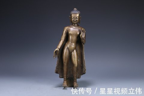 释迦牟尼$明清时期,铜释迦牟尼立像