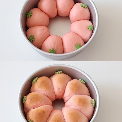 柔软拉丝超可爱草莓挤挤面包