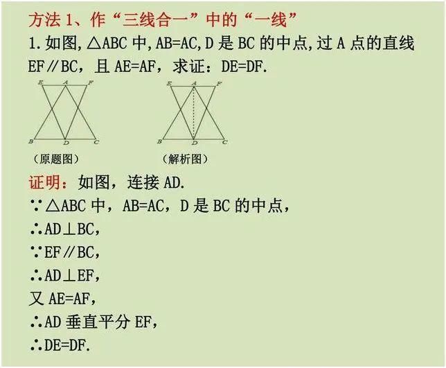 辅助线|等腰三角形辅助线添加方法