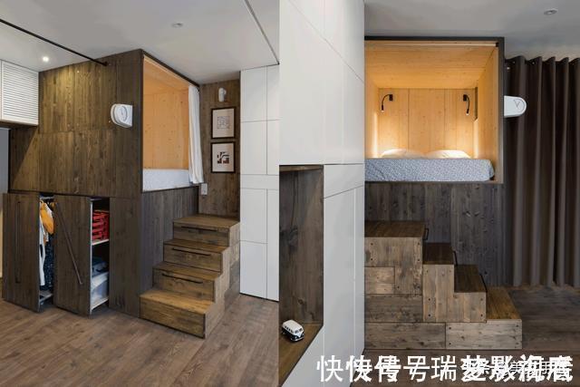 储物区|90后男主坚持把卧室抬高至半空,35㎡家储物空间翻倍,太实用