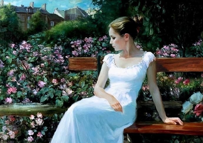 俄罗斯!人体艺术——俄罗斯画家人体油画中的美女娇艳如花