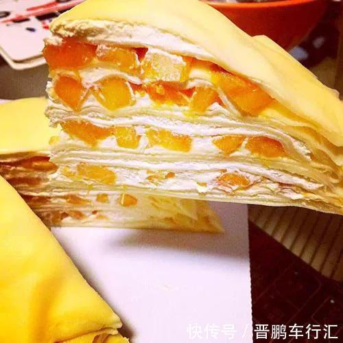 榴莲|外面齁贵的榴莲千层蛋糕，在家只要一个平底锅就能做？就这么简单