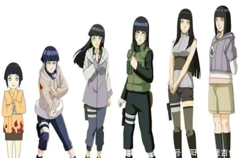 时期|火影忍者中的女忍者,从幼儿时期到婚后状态,雏田的变化最惊人!