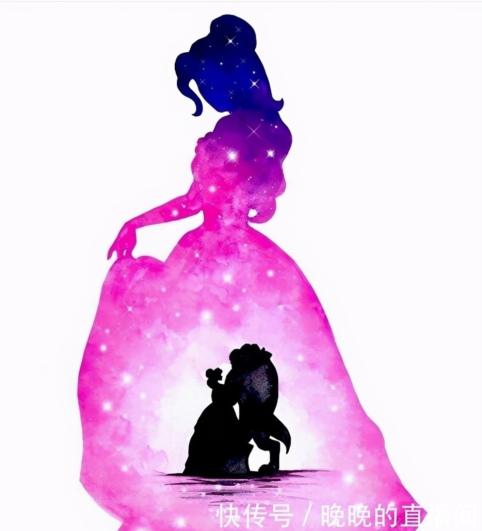 水彩画|水彩画中的迪士尼,贝儿公主梦幻华丽,灰姑娘气质十足