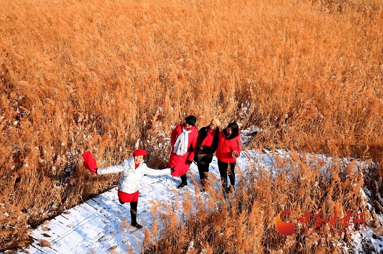 雪靓|甘州：雪靓湿地引客来