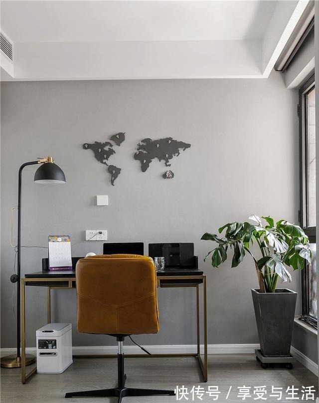 墙面|103㎡现代简约风,自然与现代的碰撞,体验撞色带来的震撼美!