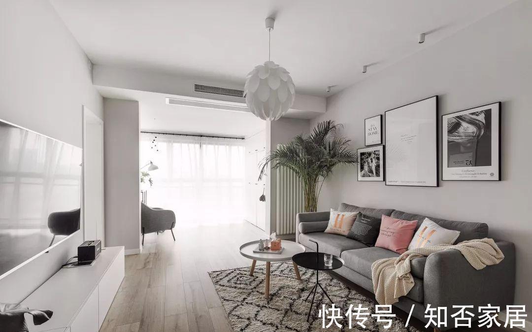 次卧|68㎡单身公寓,次卧改成衣帽间,简洁大气