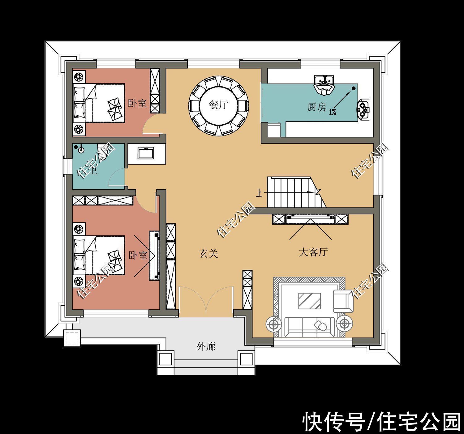 占地面积|下半年建房就选这10套二层吧，颜值一套比一套高，30来万就能盖