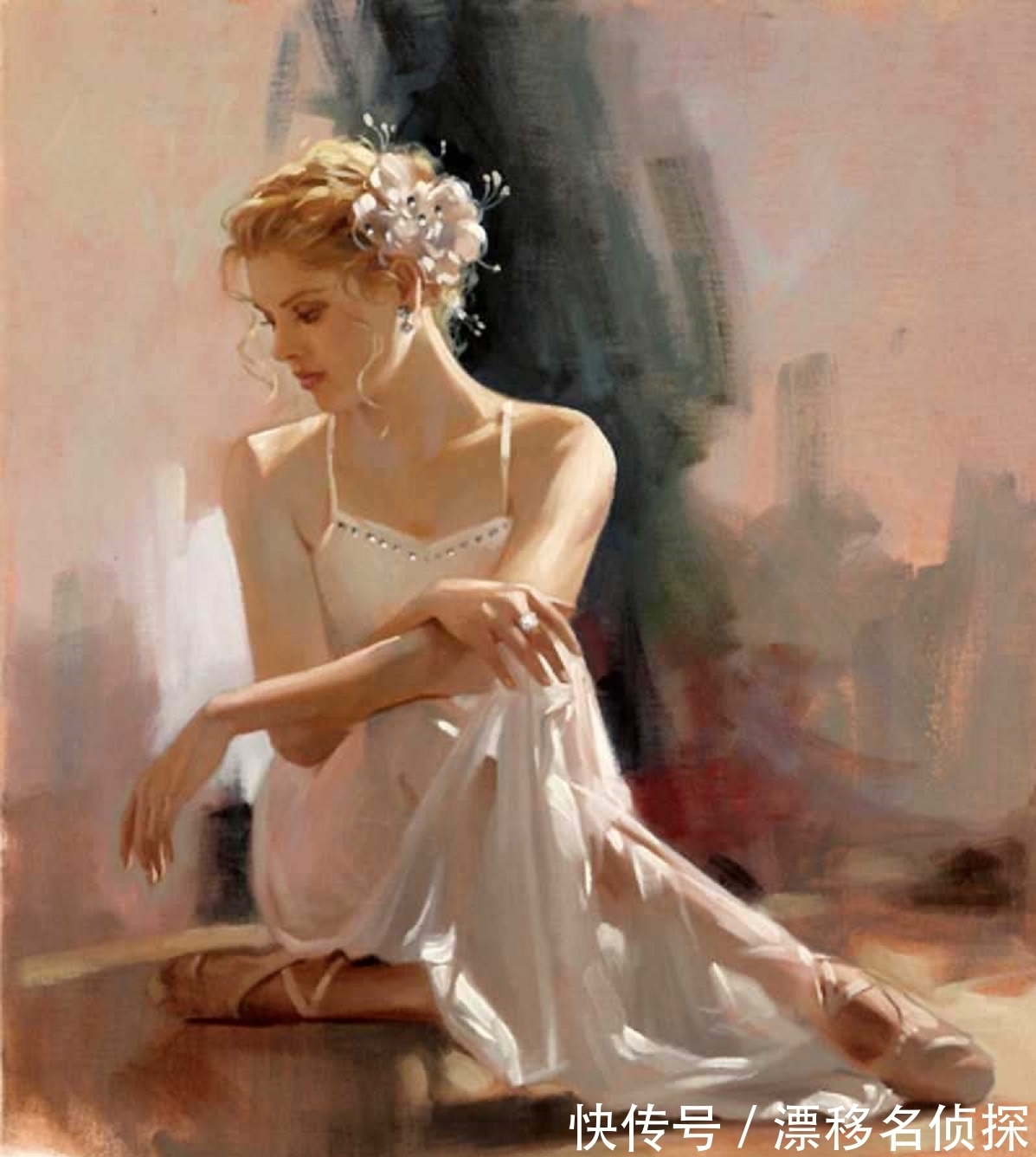 绘画#明艳的色彩中迸发出唯美惊艳的女性魅力——擅画女人的约翰逊