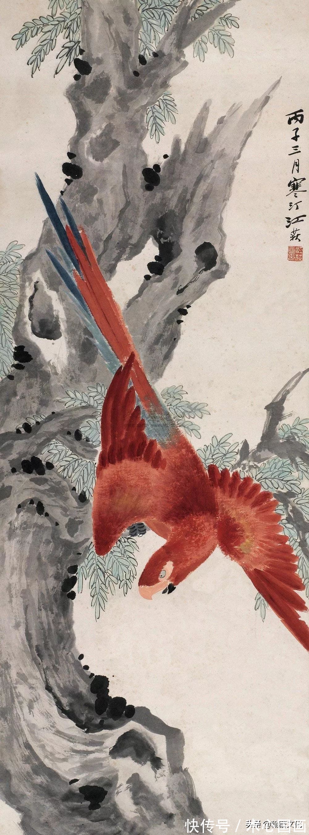 任伯年&江寒汀先生小写意花鸟画欣赏(一)