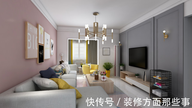 色彩|84平现代风二居室,用简单的色彩完成高级的搭配,乱中有序