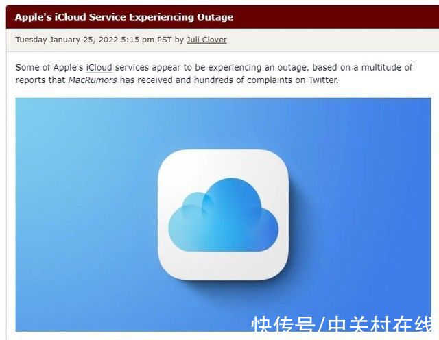 icloud|你备份的照片还正常吗？曝苹果iCloud服务遭遇大范围宕机