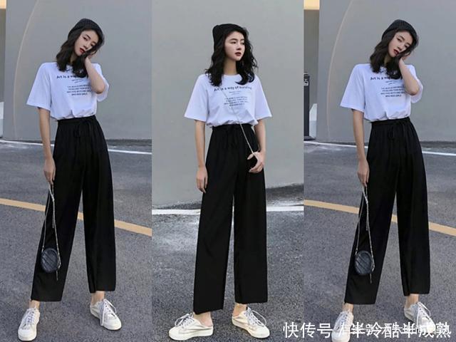 夏日就要穿T恤+阔腿裤,是最不费力的时髦穿搭组合!