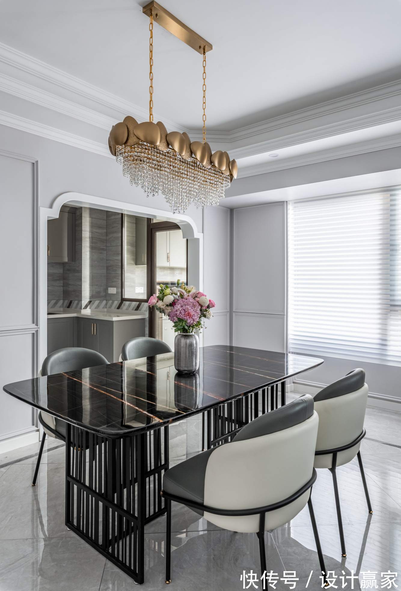 浅灰色|101㎡美式奢华,质感的空间,浪漫的家,邻居看过直夸好