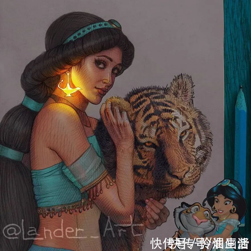 迪士尼公主|终于还是来了,会发光的迪士尼公主插画,让人眼前一亮