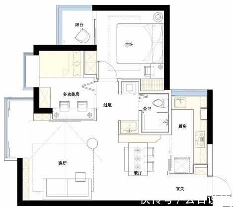 小房子|云合设计——牛啊!70多平的小房子装修竟然也能……一个字,服!