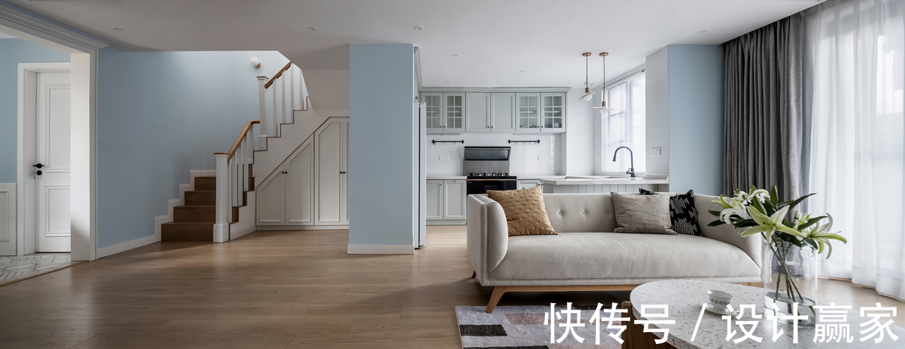 客厅|151㎡清新跃层,去风格化的美学设计,一见倾心