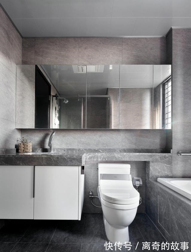 灰白蓝|虽然装修超了预算,依然喜欢木饰面吊顶,现代风格实拍图晒给你看!