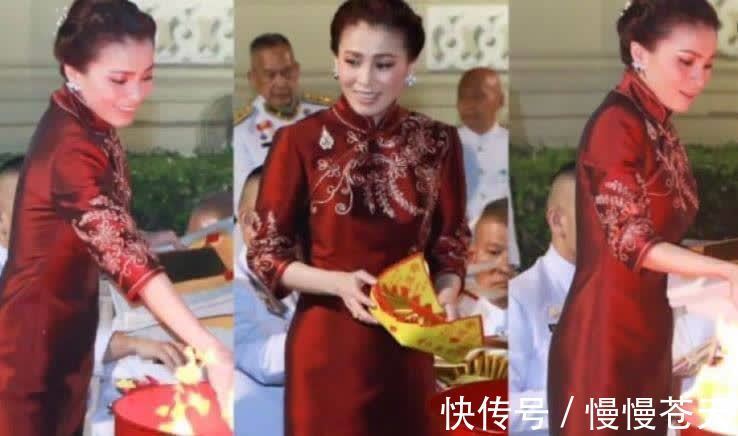 华裔王后#44岁苏提达秀中文,介绍兰花刺绣旗袍,华裔王后对中国风着迷