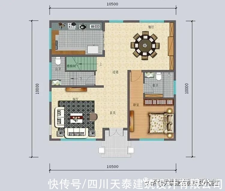 农村别墅|四川资阳安岳三层简欧风格农村别墅 40万建三层乡村洋房别墅图