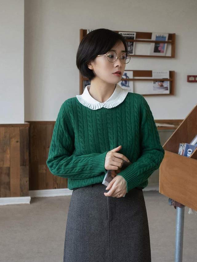 半身裙|步入中年后要学会的“针织衫”搭配,看这位博主就够了,chic优雅