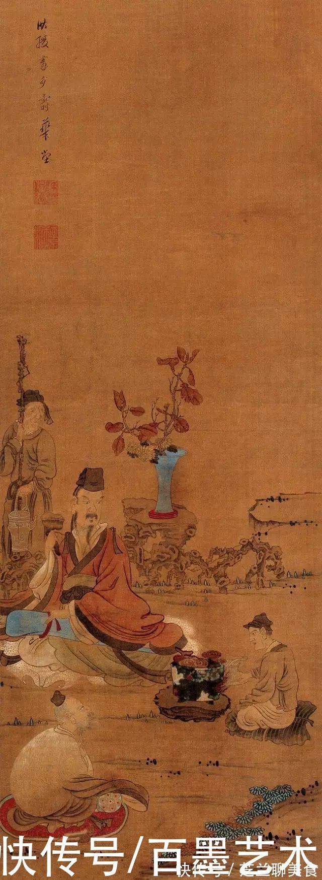 痛饮读骚图|画中狂士,兼得于亦剑亦箫之美——明代画家陈洪绶
