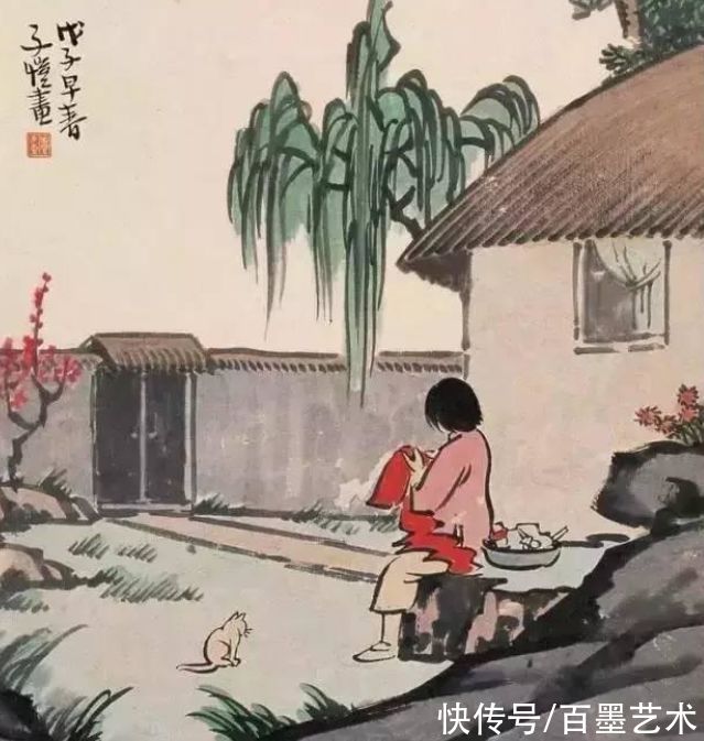 郑午昌@春风拂柳，春意浓！大师笔下的春柳太美了