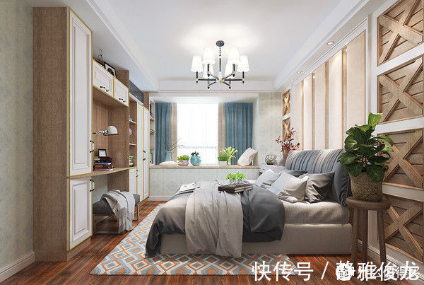 书柜|取消传统电视墙,改做书柜,全屋充满书香之气,有很强的学习氛围