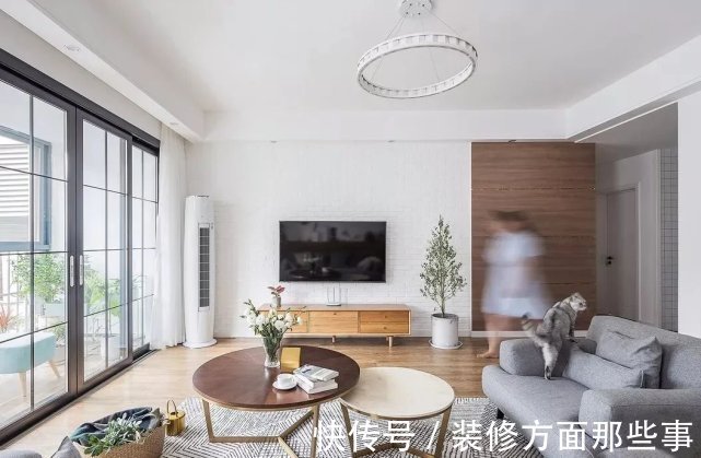 书桌|128㎡北欧四居室,横厅布局,你以为中间是隔断,结果是书桌