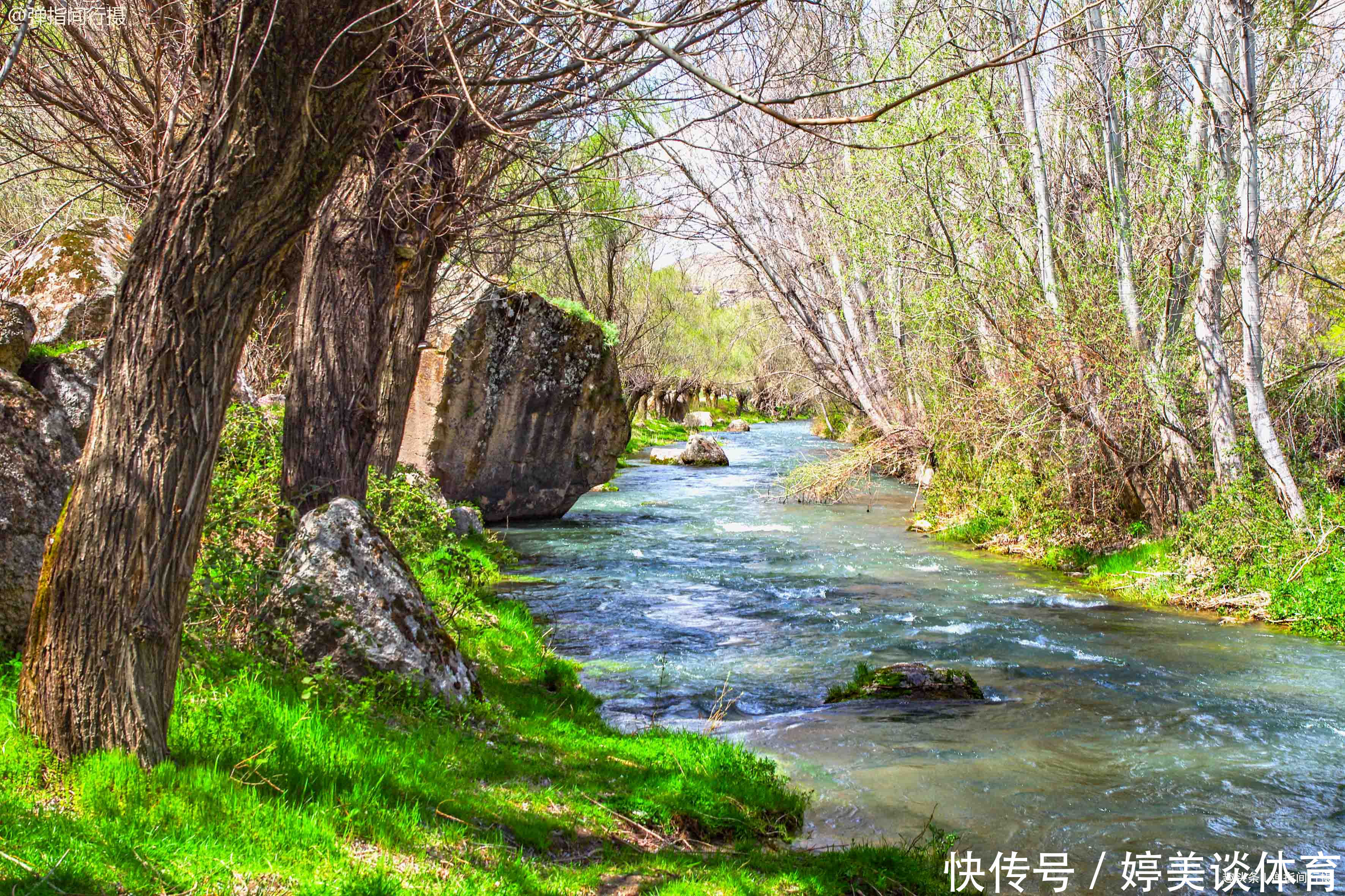 土耳其有条神秘峡谷，是原始绝美的徒步秘境，游客可坐在水中用餐