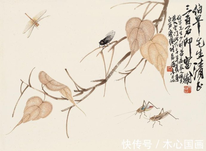 草虫#白石老人草虫作品欣赏“可惜无声”