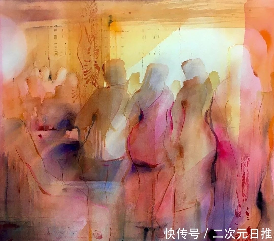 水彩画!空灵的水彩画,在抽象与写实间徘徊,把城市变得像梦境一般