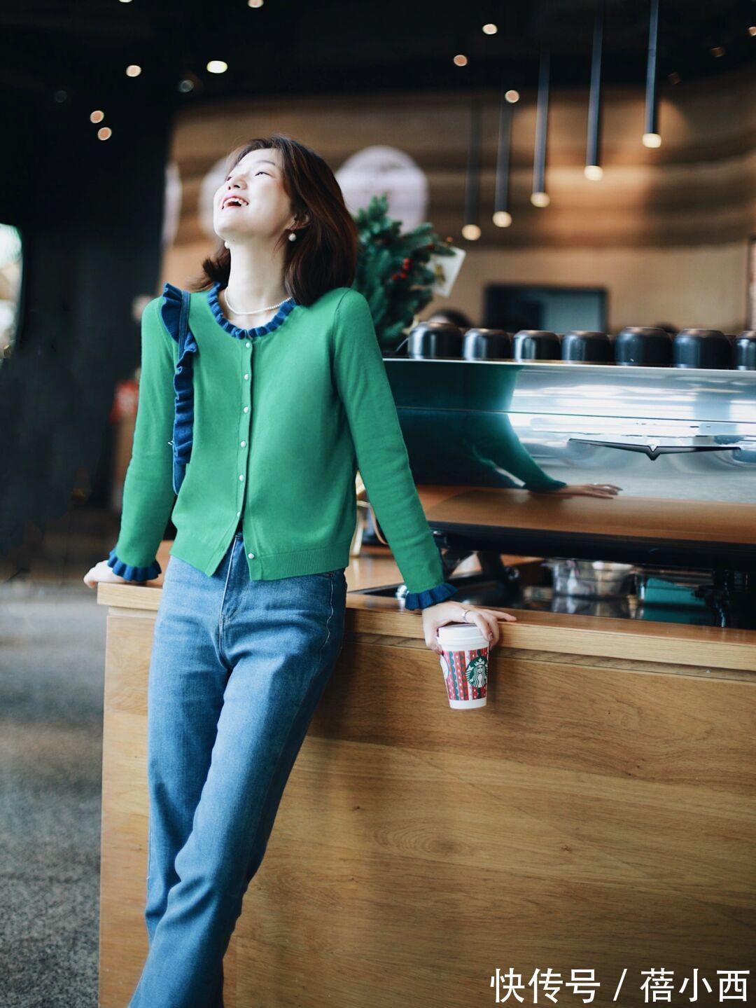 博主 不管你皮肤白不白,今年要买毛衣就买“绿色”,提气质又显档次