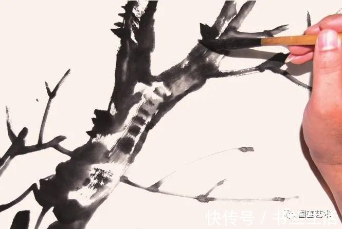 垂枝！图文教程：轻松学画写意木本花卉枝干