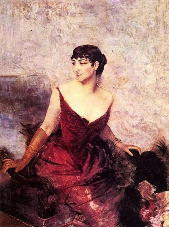 博尔迪尼$意大利画家博尔迪尼笔下的女子,女人味十足