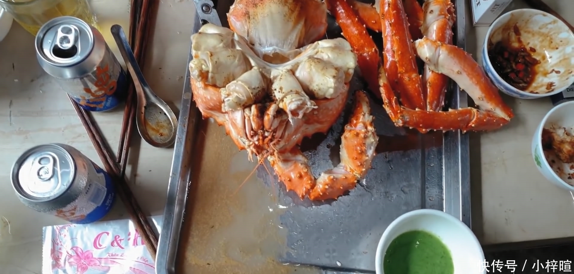 只帝王|花500元买了只4斤的帝王蟹，准备年夜饭吃，煮好掰开壳有点“懵”