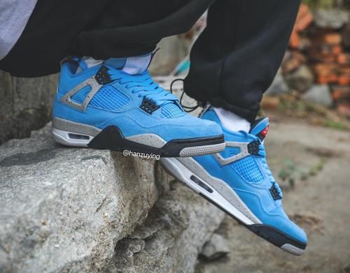 今年三月发售！Air Jordan 4 “ University Blue ” 上脚绝美！