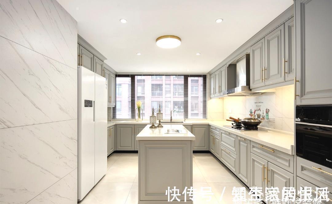 天花板|砸40万装修130㎡新房,中岛台设计是亮点,最爱三段式卫生间