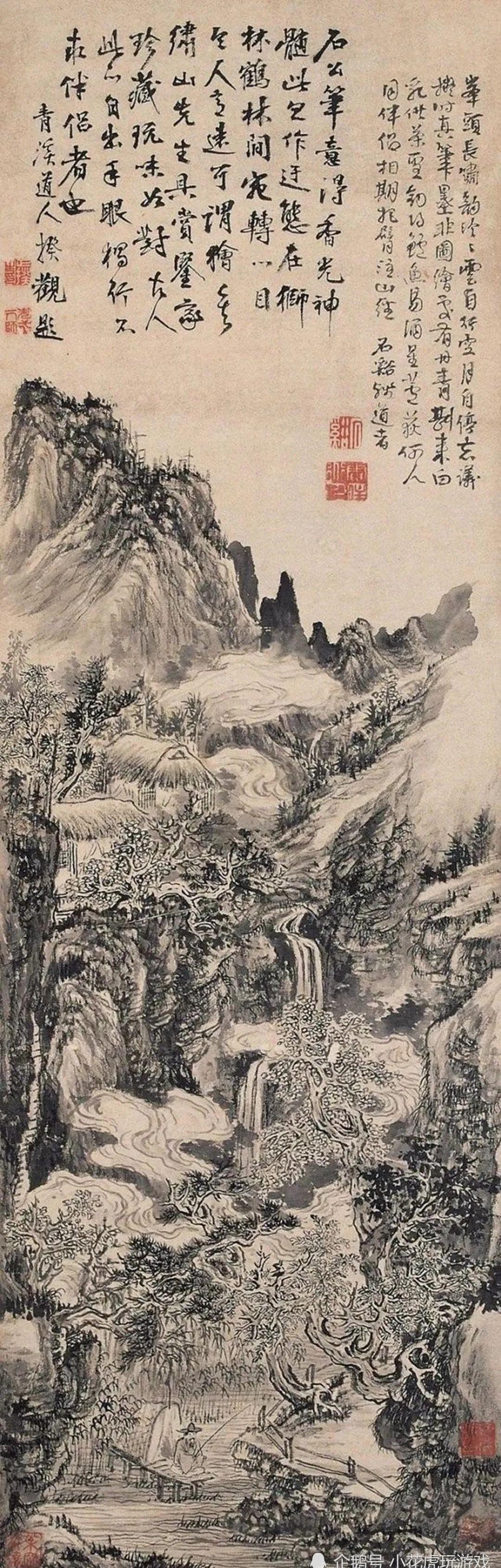 他是明朝后人,却对康熙万分敬仰,他出家为僧,却成为一代画坛巨匠