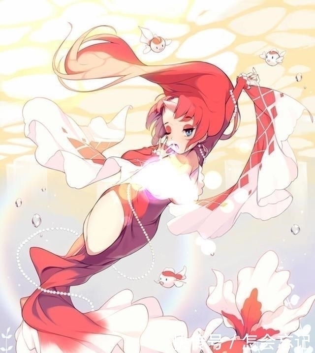 金鱼|宝可梦娘化，帕奇利兹软萌可爱，角金鱼变成了美人鱼