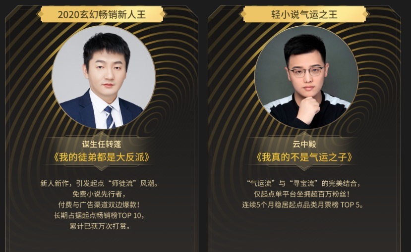 公布|起点公布2020年十二天王,他们的作品支撑起了大半个网文江湖