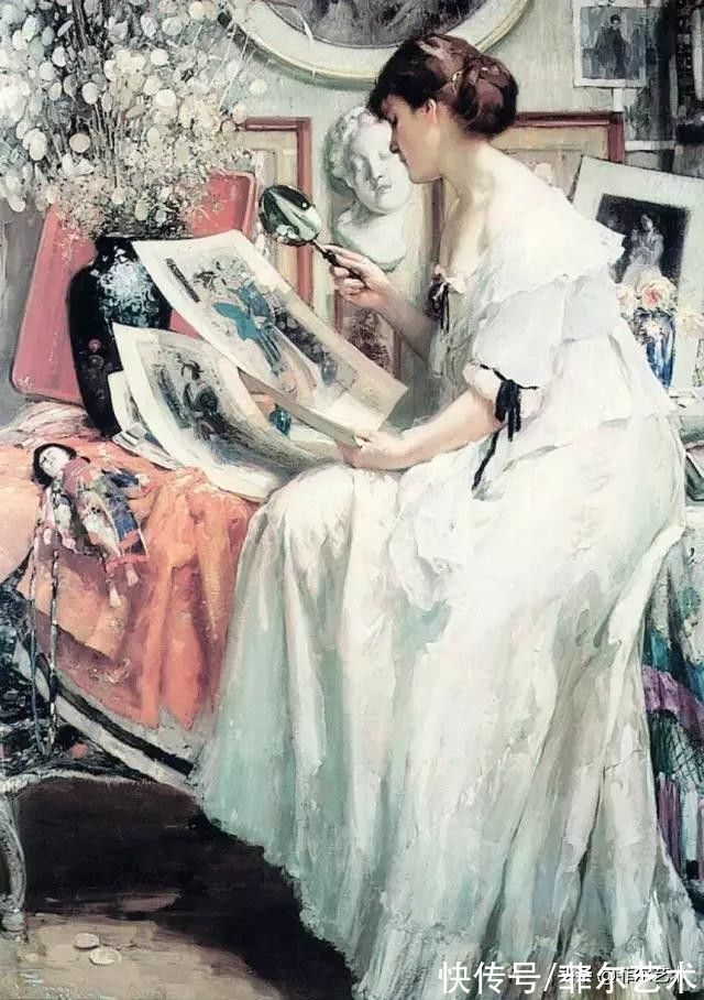 弗尔南·图森特$和谐色调,高雅绝伦~法国画家弗尔南·图森特女性人物油画赏析