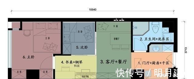 分离式|套内35㎡，空间丝毫不浪费！挤出两房一厅，卫生间分离式设计！