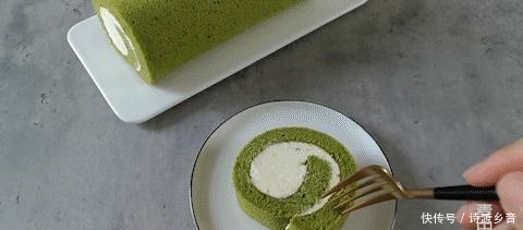一起来做抹茶蛋糕卷吧，漂亮毛巾面，一卷就成功