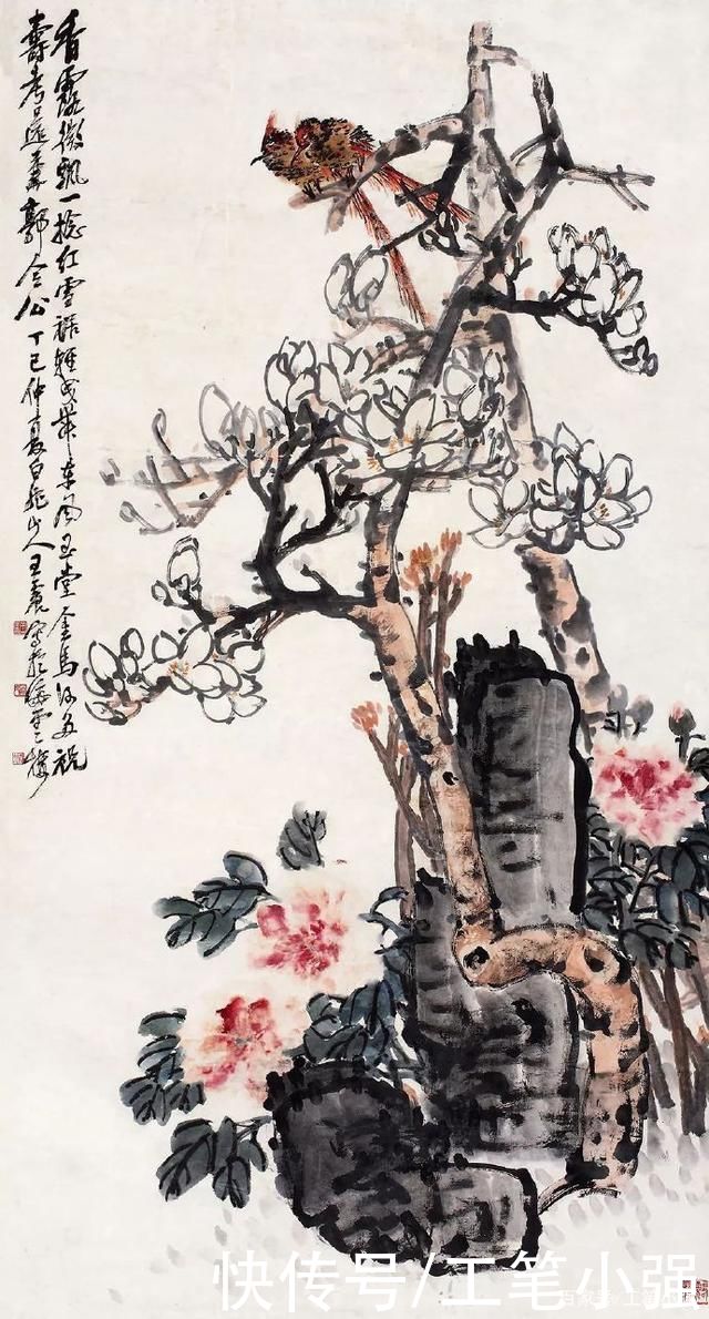 气势|设色浓艳，笔墨酣畅，气势雄阔而不失写实本色。王一亭作品欣赏