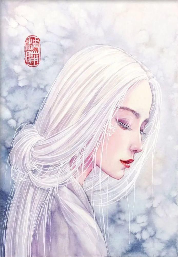  沈晔|她画出古风梦幻的水彩人物，融化了10万粉丝的心，这样的人也太温柔了！