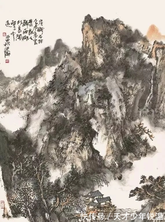 水墨#融会贯通|薛从伦水墨山水画